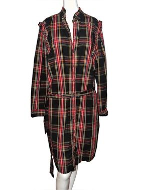 J Crew Stewart Tartan Shirt Dress